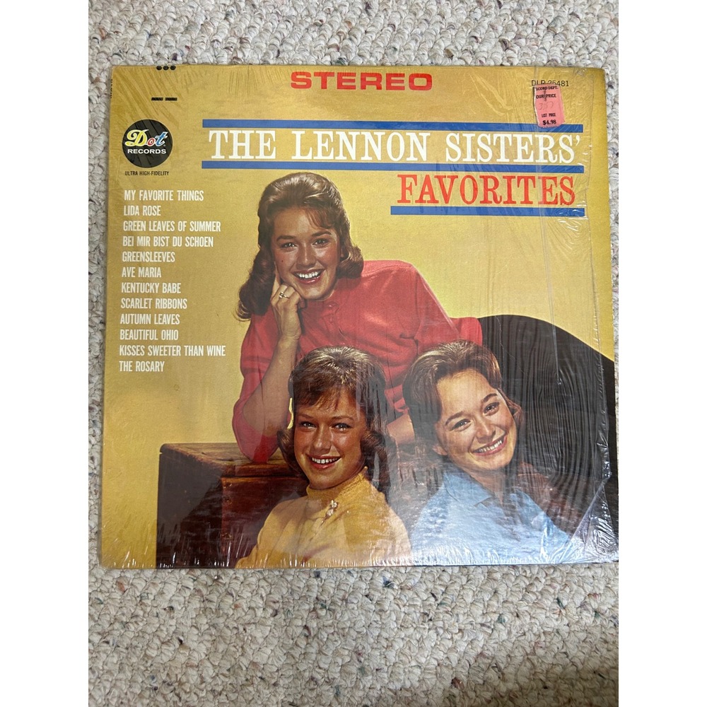 The Lennon Sisters Favorites Vinyl LP Dot Records DLP 25481 Stereo 1960s Pop